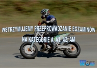 Zawieszenie egzaminu na motor